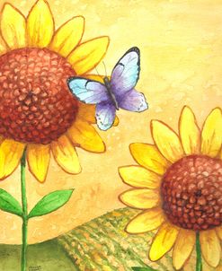 Sunflower and Butterfly