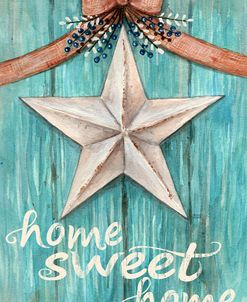 White Barn Star with Bow Home White