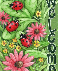 Ladybugs and Flowers Welcome
