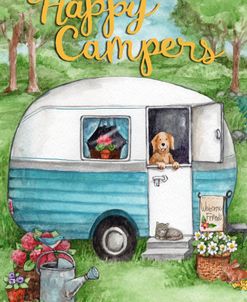 Camper and Dog Happy Campers