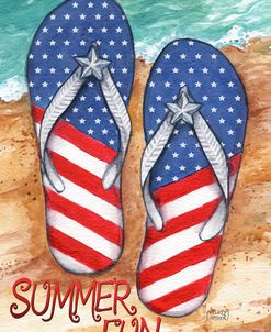 Patriotic Flipflops Summer Fun Beach