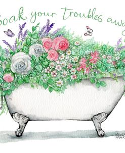 Soak Your Troubles Away Bathtub of Flowers