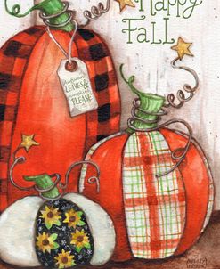 Primitive Fabric Pumpkins Happy Fall