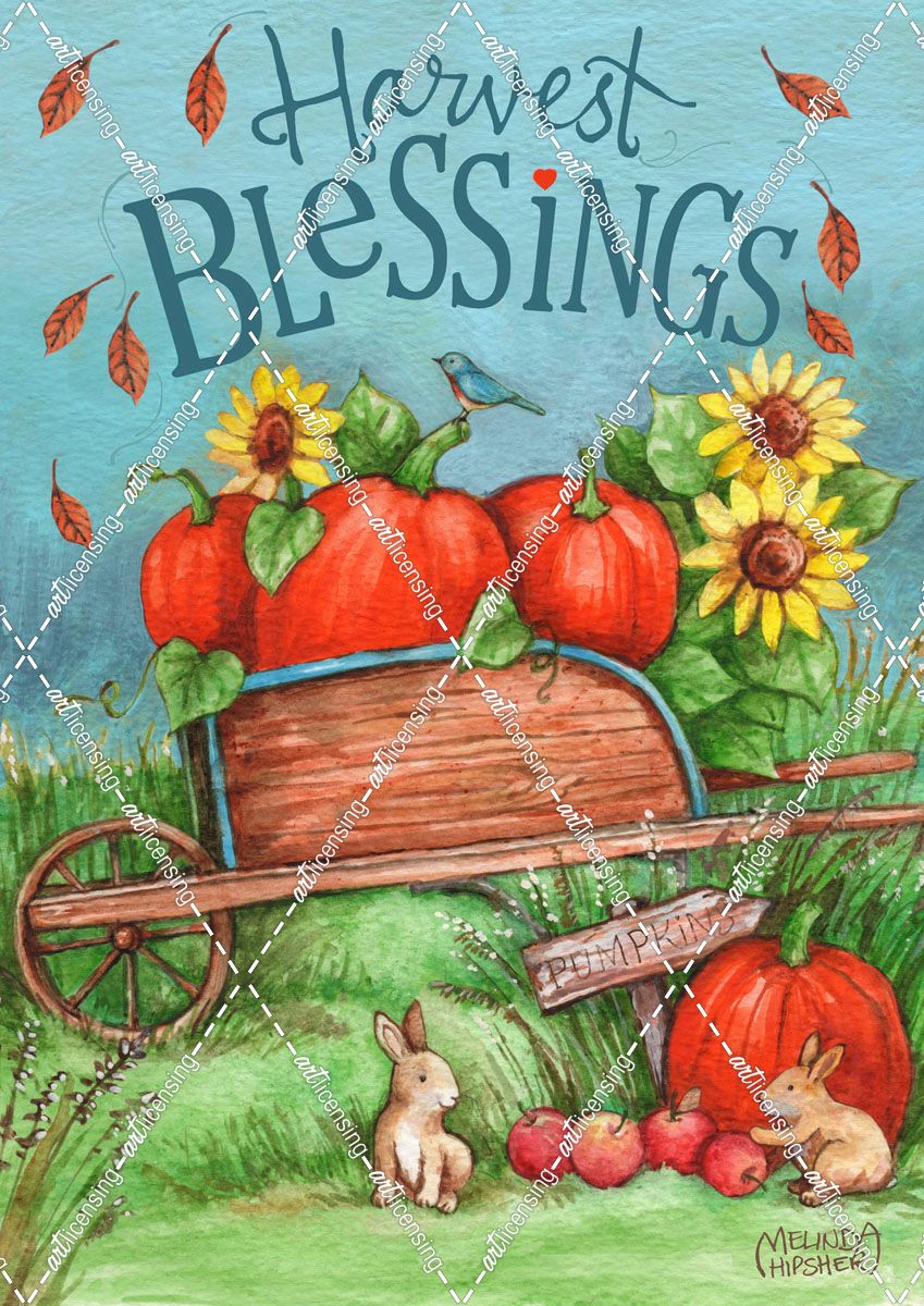 Harvest Blessings Pumpkins and Bunnies