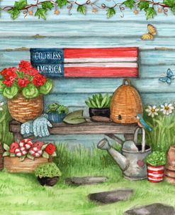 Patriotic Garden Shed