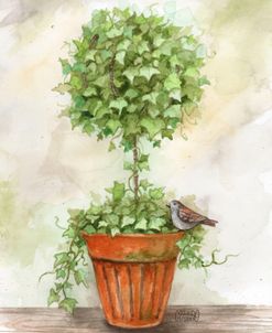 Tree Ivy With Bird