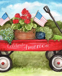 Celebrate America Wagon With Flags