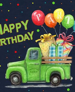 Green Truck Happy Birthday Party