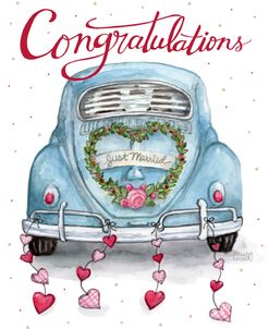 Congratulations Just Married Car