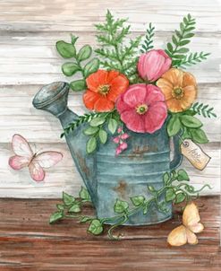 Watering Can of Flowers Welcome Friends