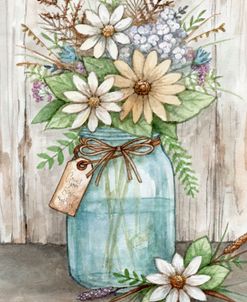 Count Your Blessings Daisy Mason Jar