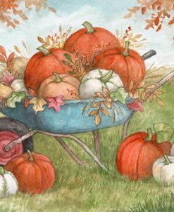 Pumpkin Overload In Wheelbarrow