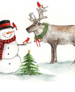 Snowman And Reindeer