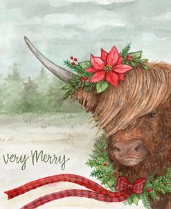 So Very Merry Highland Cow