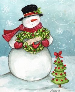 Snowman Heart Merry Christmas