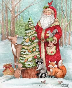 Santa Clause Merry Christmas In The Woods