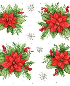 Pretty Poinsettia And Snow