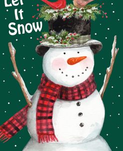 Snowman Let It Snow With Birds