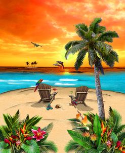 Tropical Island Sunset