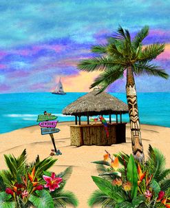 Tropical Island Tiki Hut