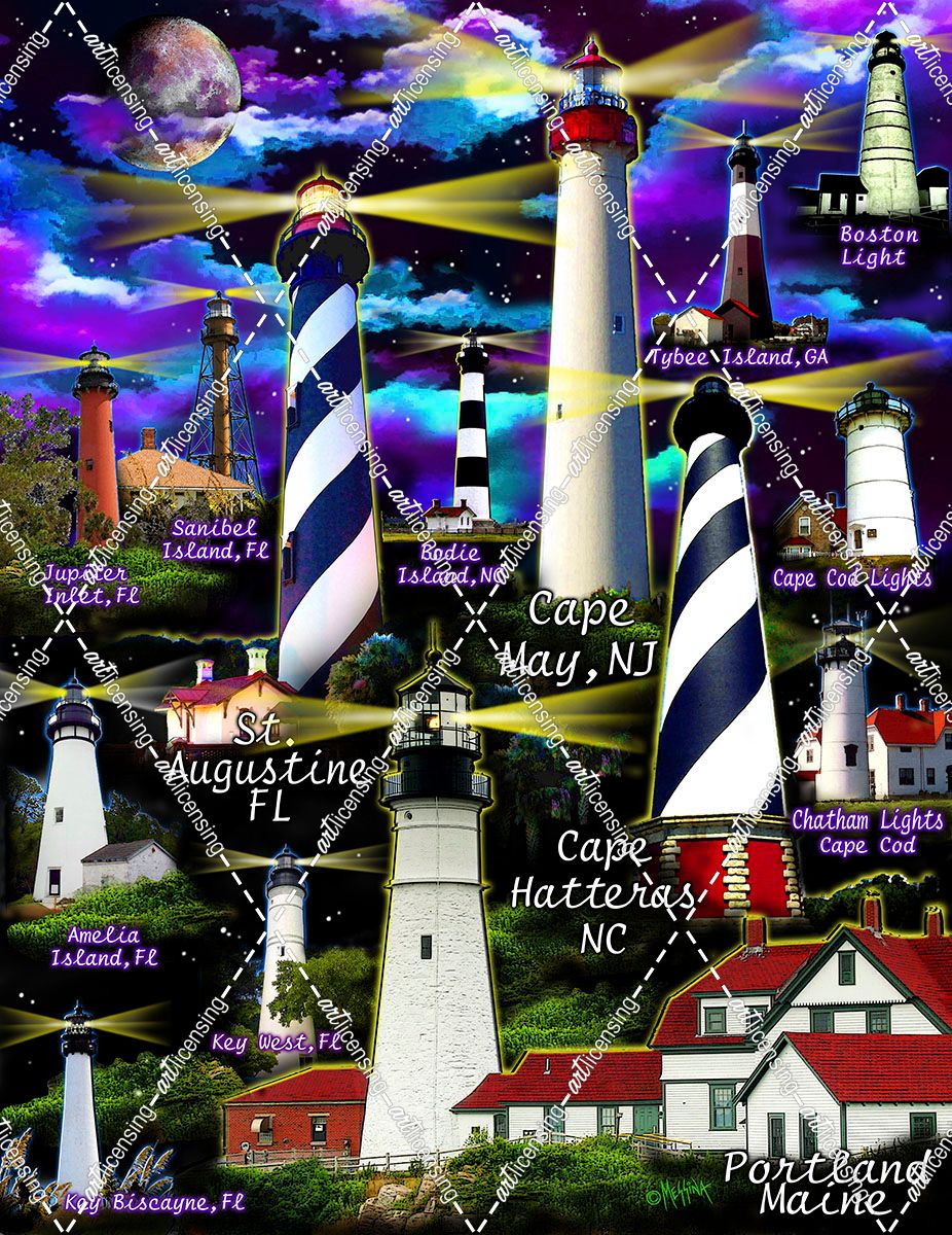 Lighthouses Collage