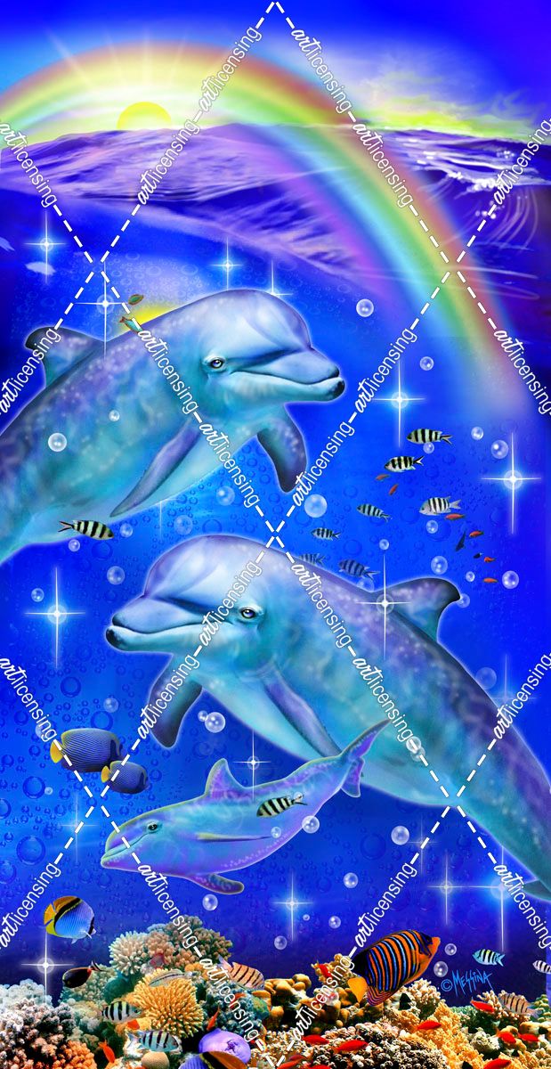 Rainbow Dolphin Family