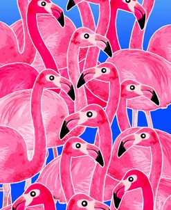 Flamingos Art Deco