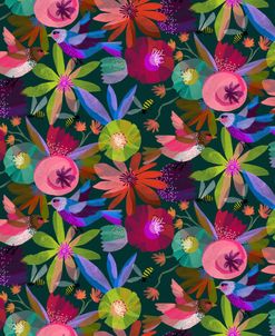 Birds And Bees Repeat Pattern