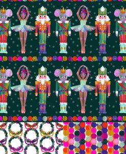 Nutcracker Christmas Repeat Patterns