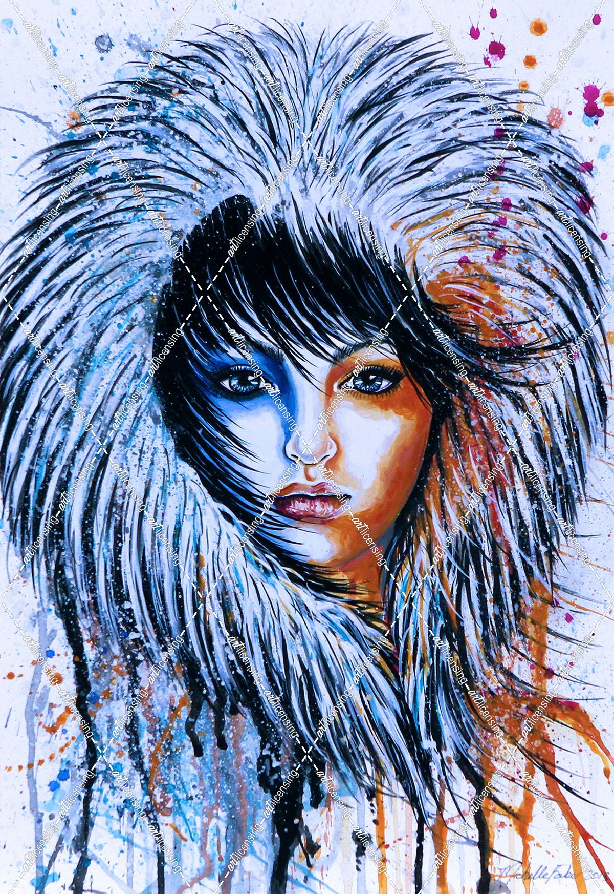 Fire and Ice Girl Portrait