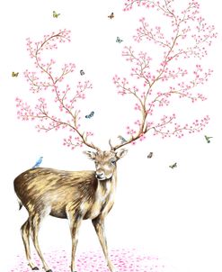 Cherry Blossom Deer