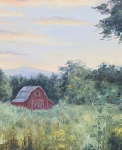 Red Barn in Field