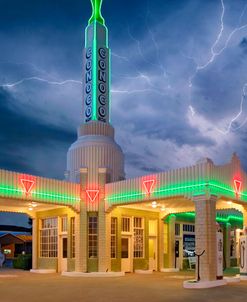 Rt 66 Shamrock Texas Conoco Lightning 6-15 8479