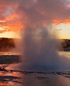 Yellowstone Paint Pot Things Sunset 4108