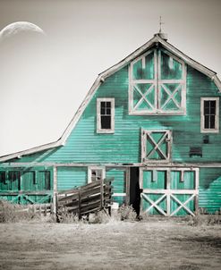 Teal Green Luna Barn