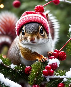 Squirell Red Wool Cap