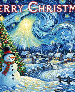 Christmas Snowman Landscape 2