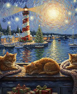 Cats In Window Christmas Harbour 2