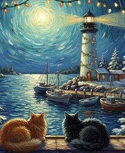 Cats In Window Christmas Harbour 3