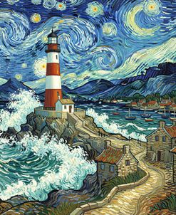 Lighthouse Starry Night 1