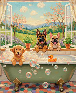 Happy Dog Bath 1