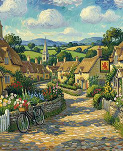 Village Lane With Bicycle 1