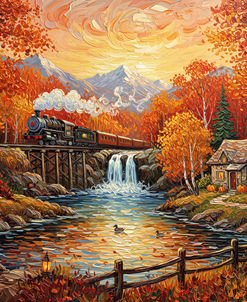 Autumn Waterfall Homestead