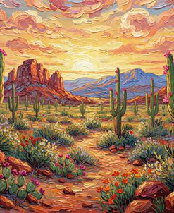 Desert Saguaro Sunset