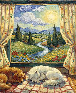Dogs By Open Window2