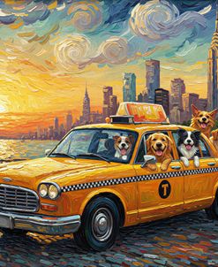 Dogs In Taxi Cab