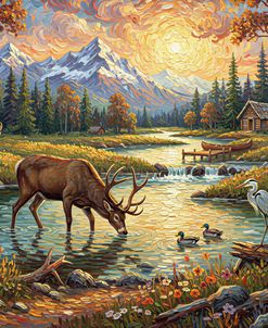 Deer In Sunny Meadow 2