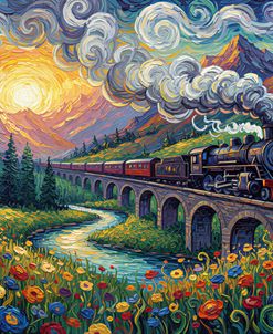 Train Through Countryside