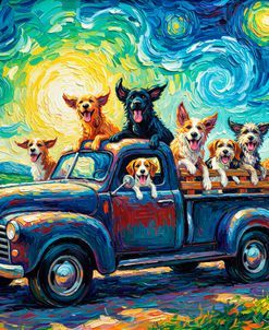 Dogs In Pickup Truck 1
