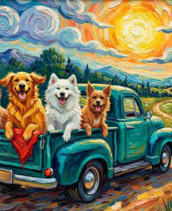 Dogs In Pickup Truck 3